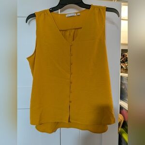 Notations Womens Tank Top Shirt Top Size PXL Sleeveless Button Up Casual Soft